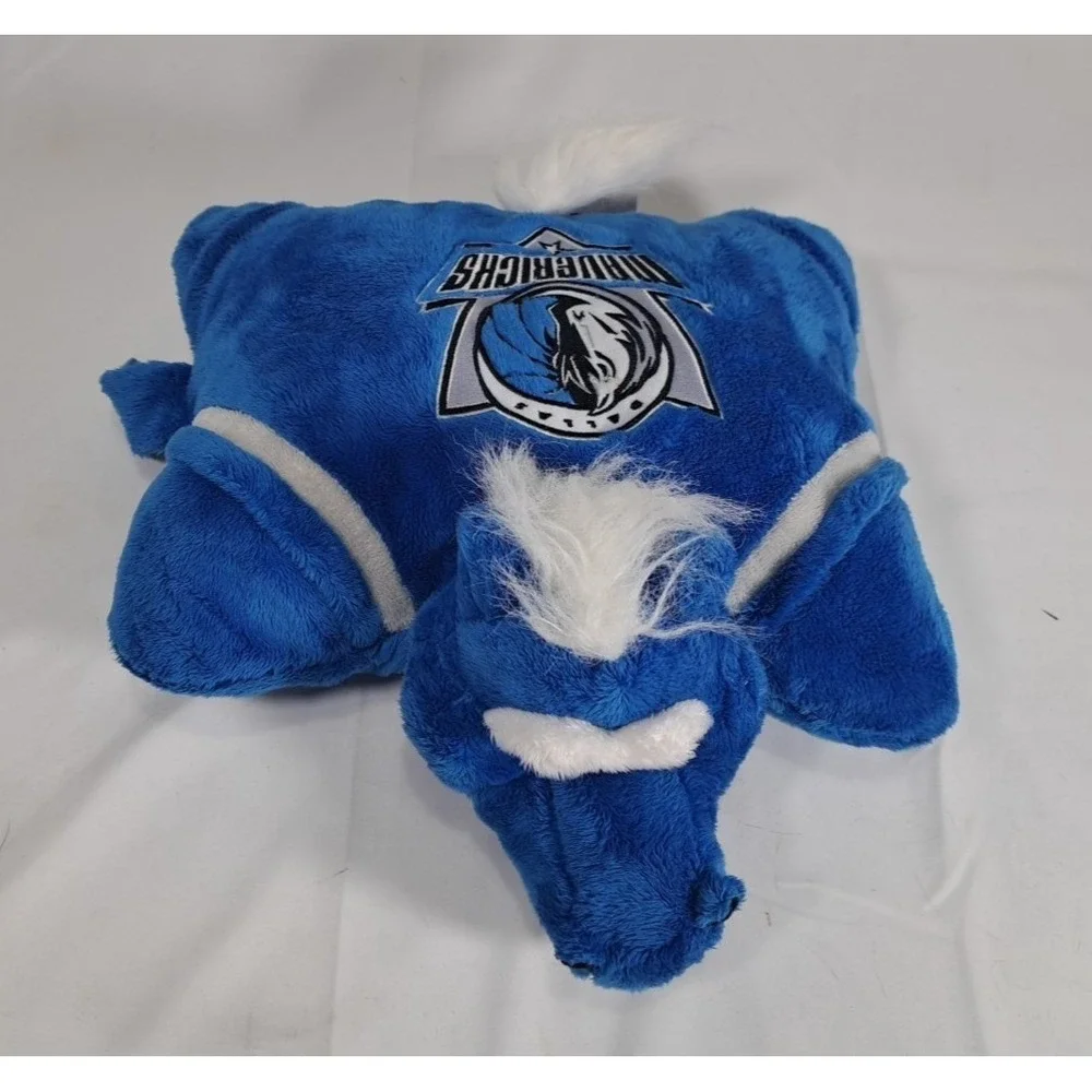 Dallas Mavericks NBA Pillow Pet Horse Mascot Plush Blue White 13